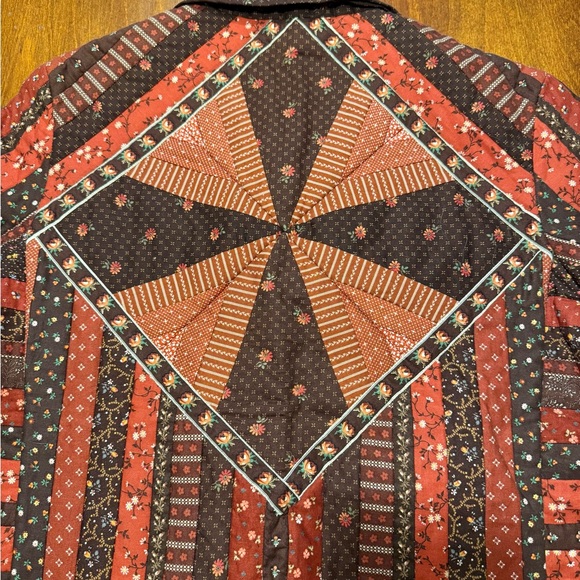 Handmade Quilted Folk Art Jacket | Patchwork Prairie Coat - Picture 15 of 16